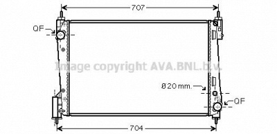 AVA QUALITY COOLING fta2400 -  Радиатор, охлаждение двигателя